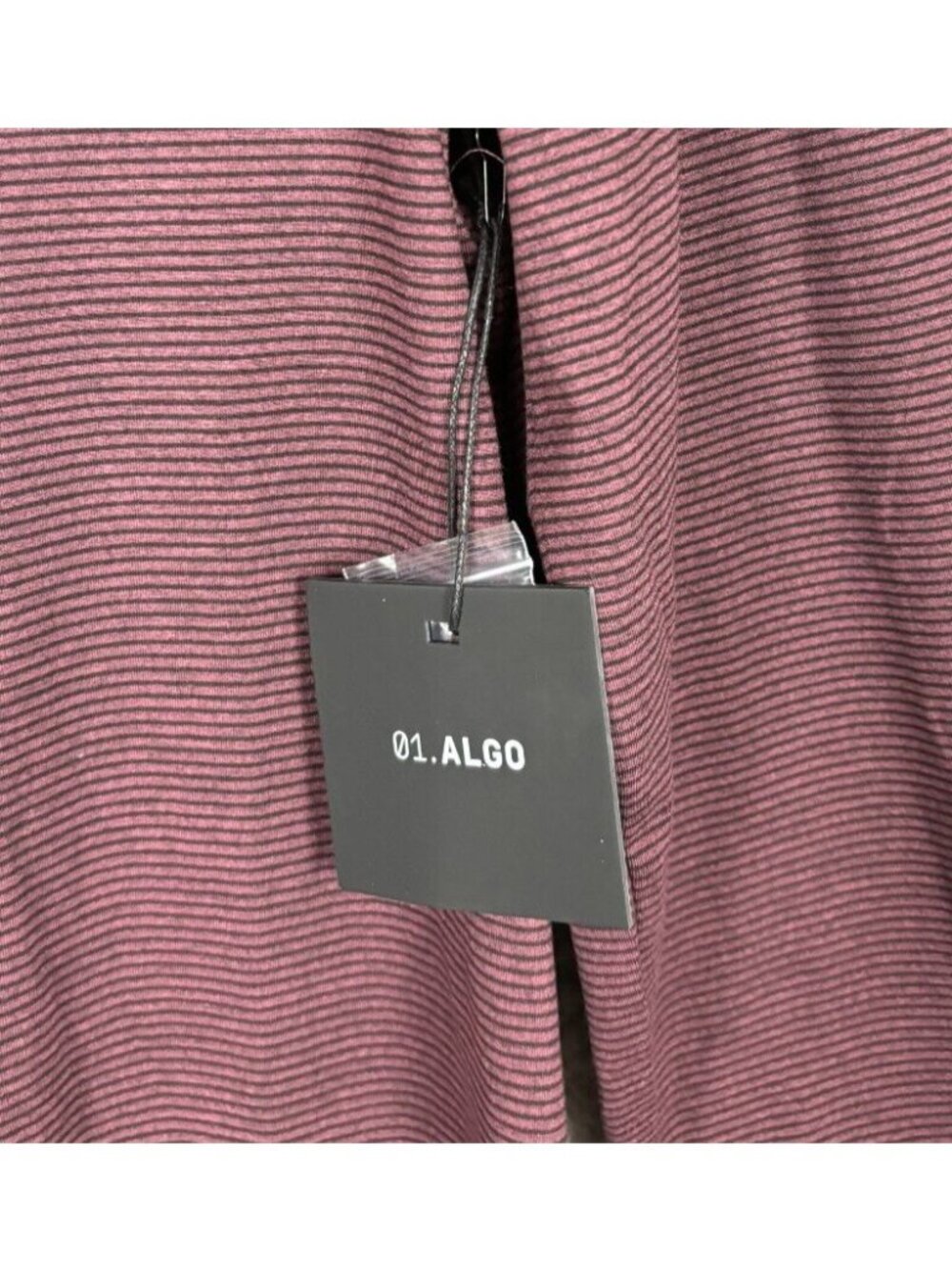 01. Algo Mens Performance Long Sleeve Henley Burgundy Medium New With Tag's. - Picture 5 of 8